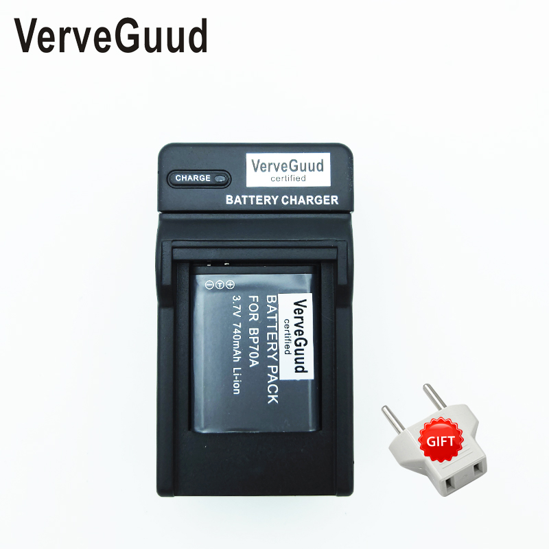VerveGuud Batterij Oplader Voor samsung BP70A BP-70A PL80 PL90 SL50 SL600 SL605 SL630 PL120 PL170 PL20 PL200 ES74 ES75 ES80 MV800