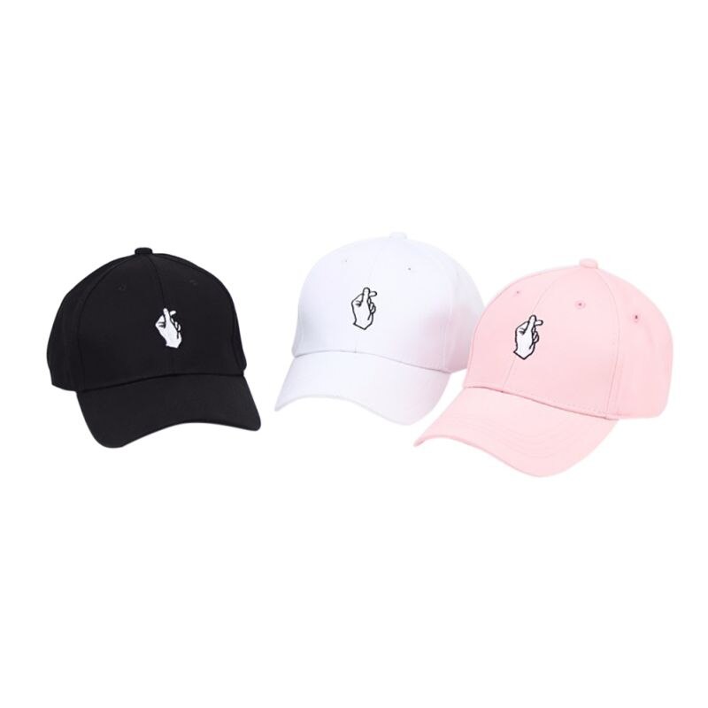 WEIXINBUY nouvelle amour gestes doigt broderie casquettes hommes femmes Snap back chapeaux Flipper petit coeur casquette