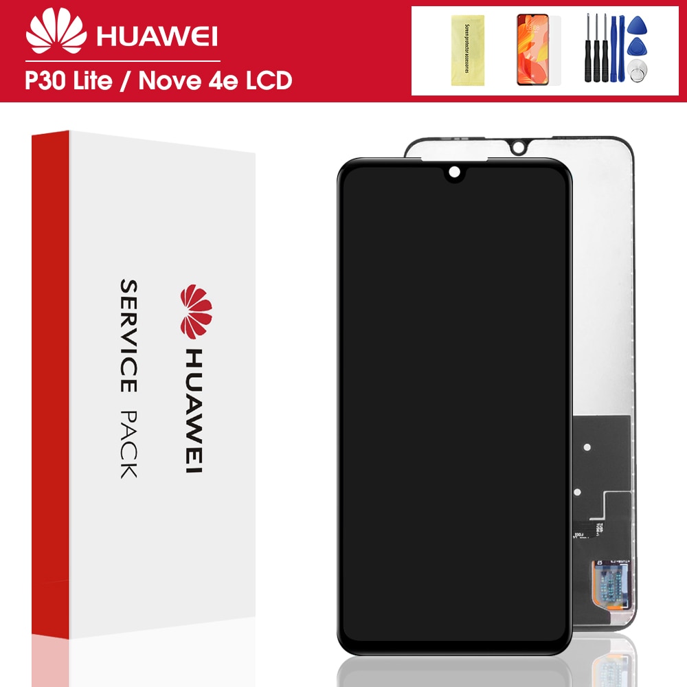 100% For Huawei P30 Lite LCD Display Touch Screen Digitizer Screen Glass Panel Replacement For Huawei P30 P 30 Lite Display