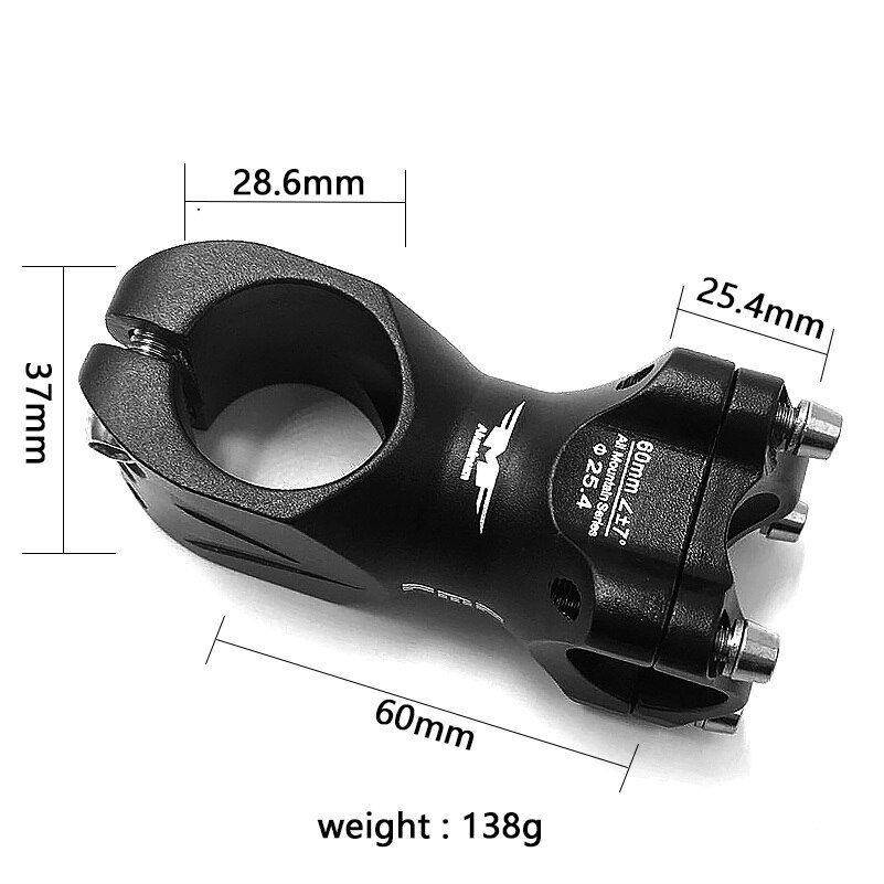 25.4mm/31.8mm Bicycle Stem 38 60 80 90mm High-Strength Lightweight Bike Stem for XC AM MTB Mountain Road Bike Bicycle part