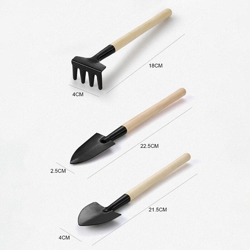 3PCS/1Set Garden Tools Mini Garden Accessories Tools Shovel Hoe Plant Potted Flowers Seedling Planting Tool: B