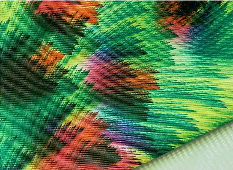 Fargemønster oxford stoff, kunst maleri farge pu belegg polyester oxford stoff. farge klut.
