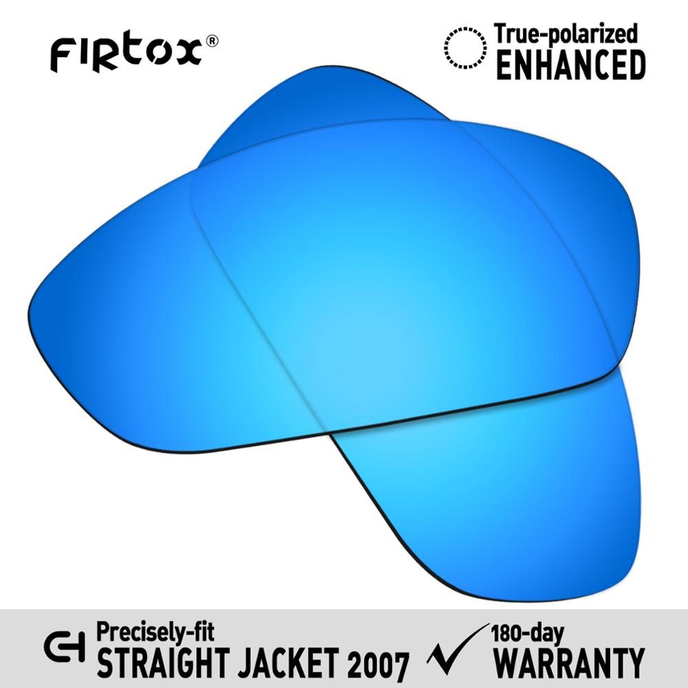 Firtox true  uv400 polariserede linser erstatning for-oakley straight jacket 2007 solbriller (kun kompatibel linse) - flere: Blå-polariseret
