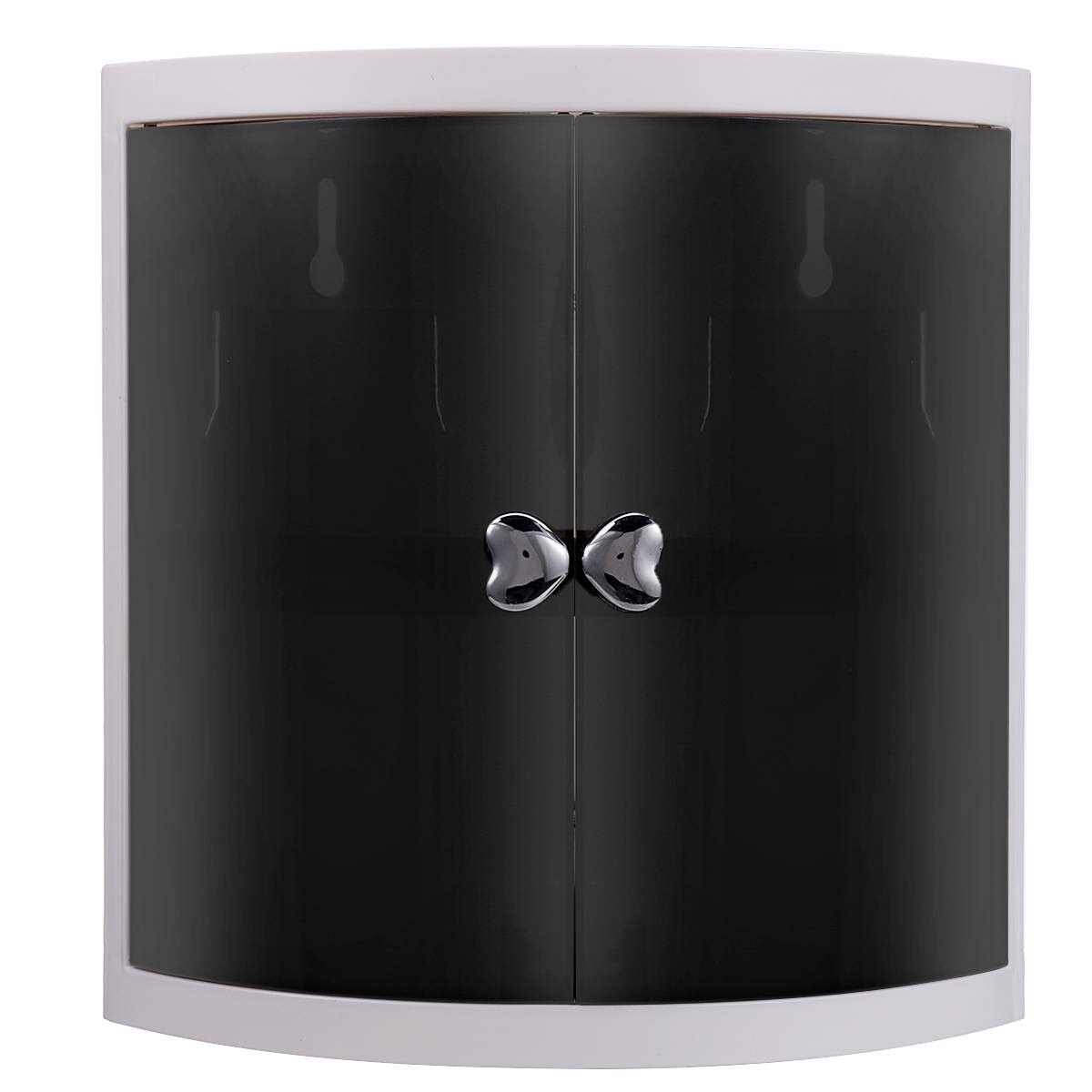 Bathroom shelf Plastic Triangle Storage Rack Wall-absorbing Cosmetic Storage Box Free Punching Kitchen Bathroom Accessories: S 2 Layer