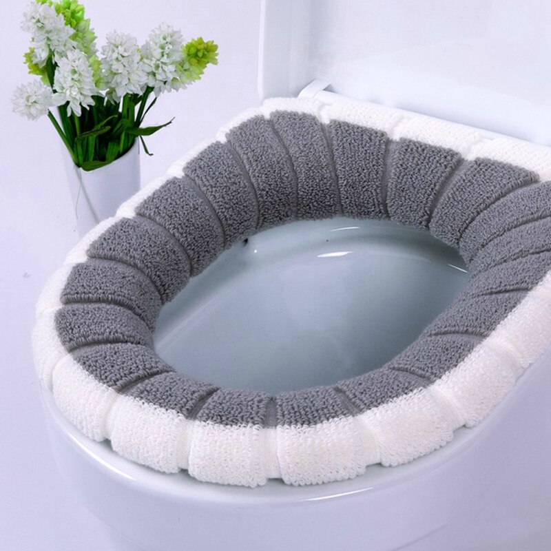 O-vormige toiletbril voor in de badkamer, universeel toilet, wasbaar, zacht warmer, matje, hoes, toiletzitting, kussen, toiletdeksel, accessoire: Gy