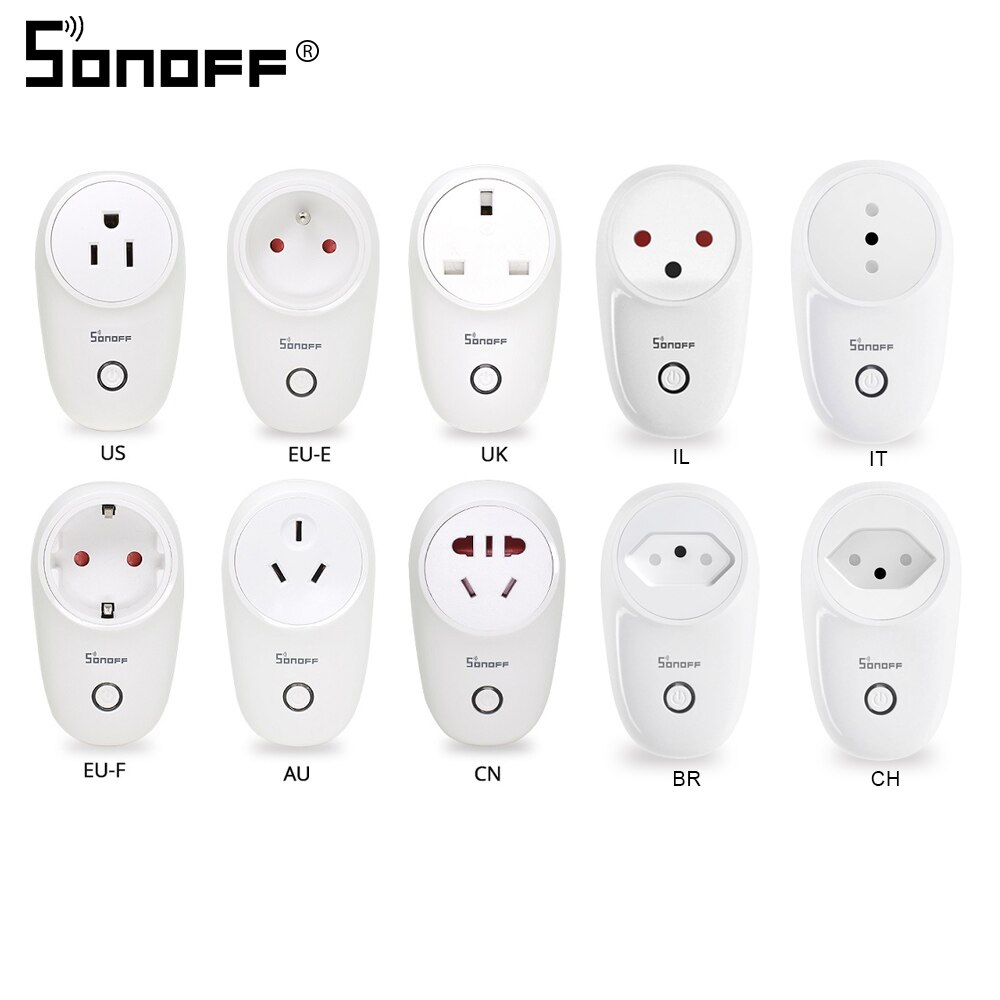 Sonoff S26 Presa Intelligente WiFi - Corrente Max 10A - Controllo Remoto via App e Assistenti Vocali