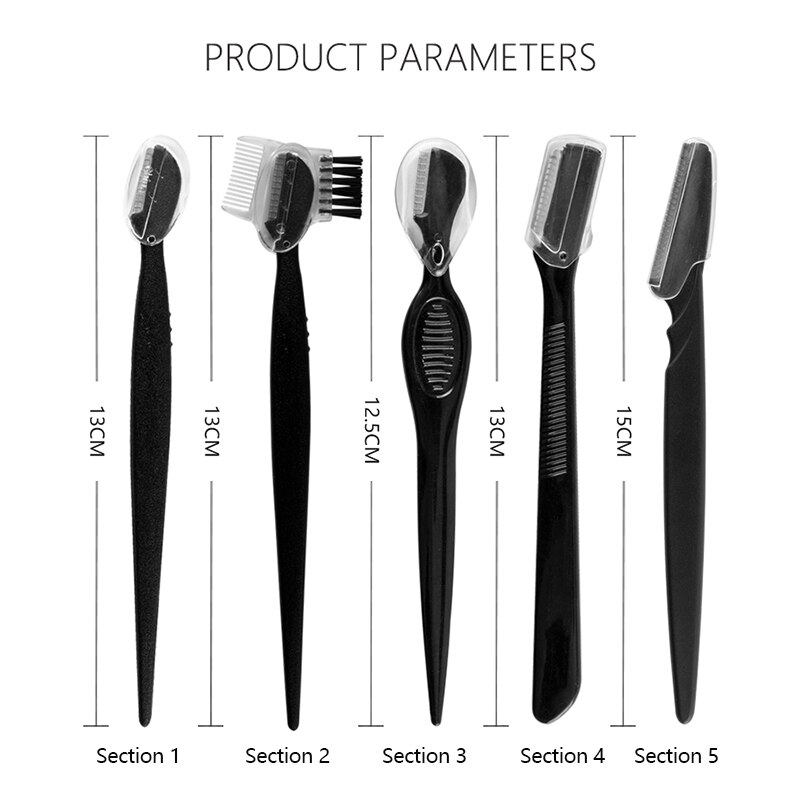 2Pcs Portable Eyebrow Razor Blade Makeup Eyebrow Trimmer Shaper Shaver Face Hair Remover Set Women Body Cosmetics Homeuse TSLM1