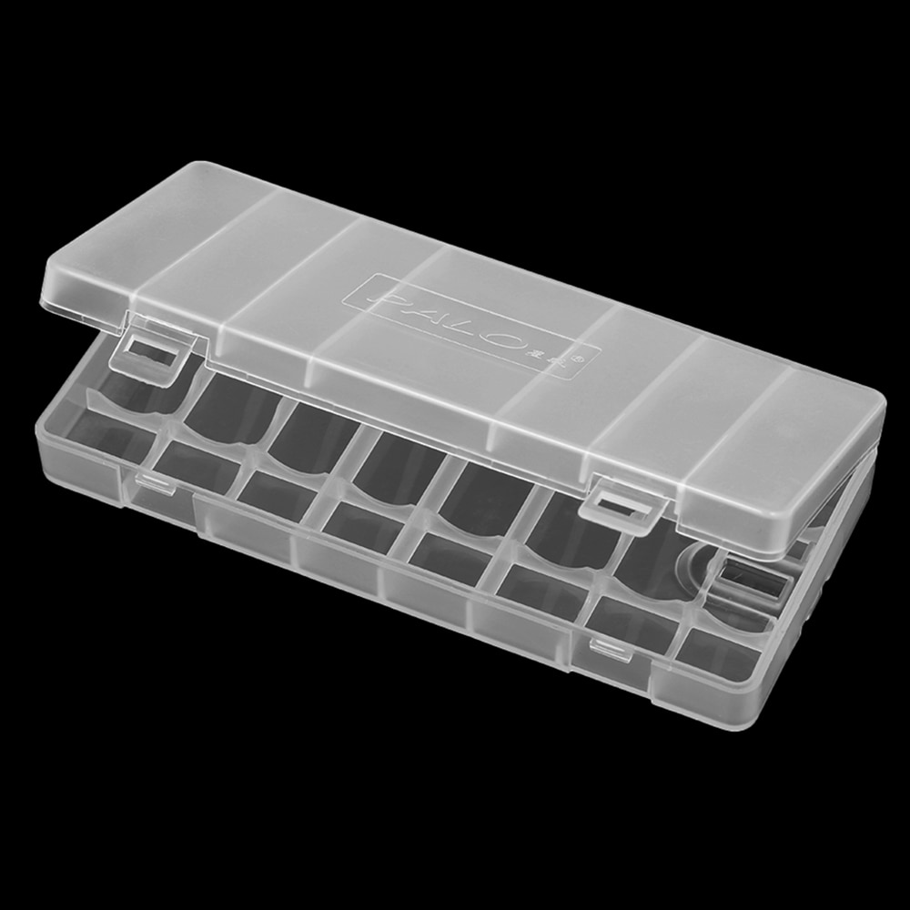 Transparante AA Batterij Storage Box Case Hoogwaardige Container Plastic Batterij Houder met Deksel Houdt 8 AA/AAA Batterijen