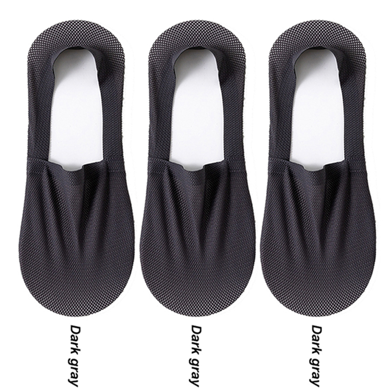 3 Paare/los Männer Stiefel Socken Sommer Dünne Unsichtbare Socke Atmungsaktive Sanft lässig Sox Elastische Gittergewebe Sokken Meias: dunkel rot