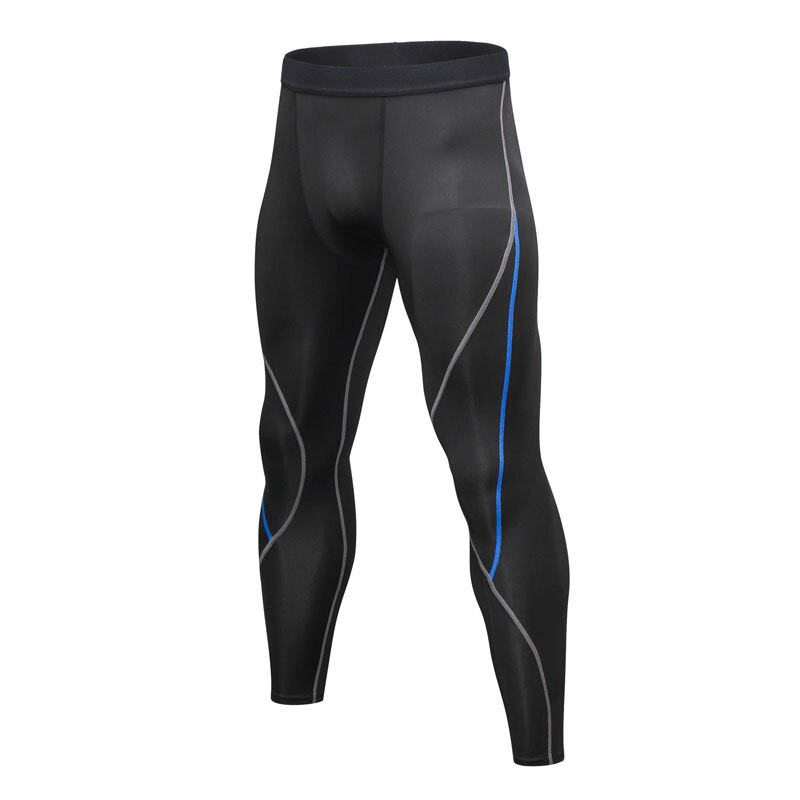 Pantaloni sportivi da allenamento per allenamento sportivo da palestra per uomo Leggings a compressione pantaloni sportivi da Bodybuilding Jogger: XL / Blu