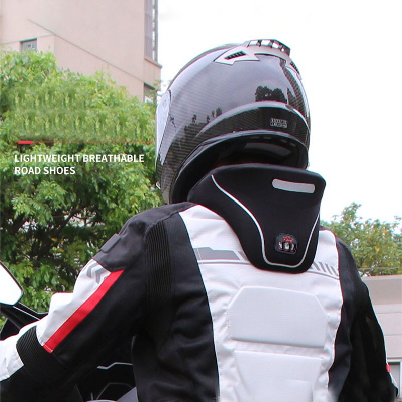 Motorcykel nackskydd skyddsutrustning kuddar ridning nackskydd reflekterande dragkedja 3d halsryggskydd moto delar