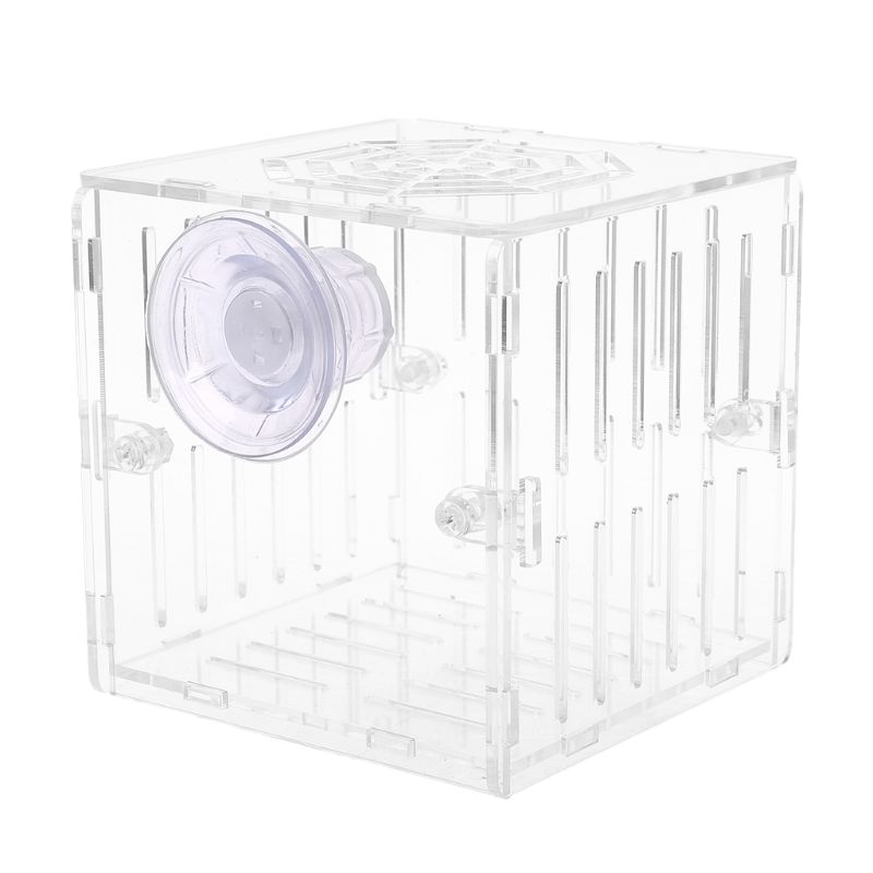 Acrylic Aquarium Fish Breeding Isolation Box With Sucker for Baby Fish Hatchery Incubator Cage: L29K-03