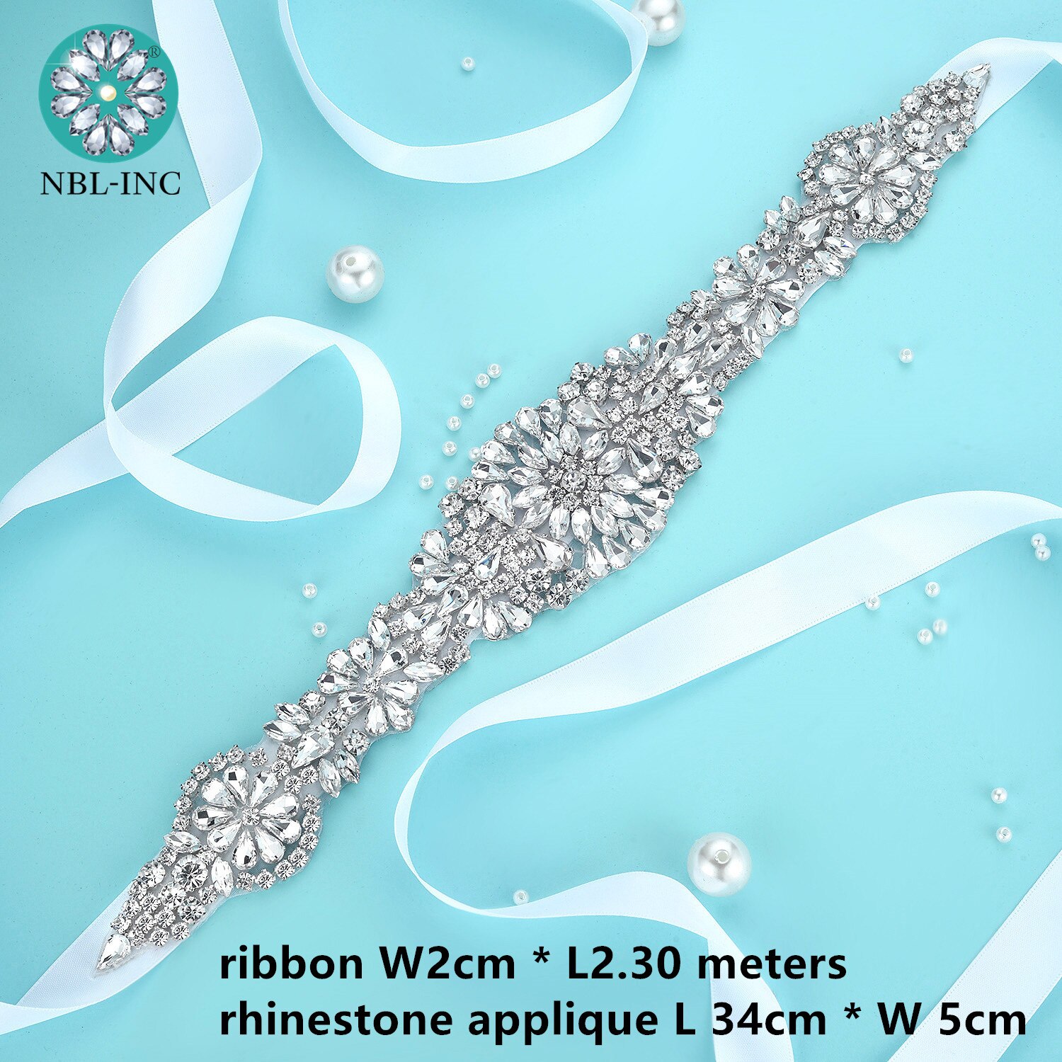 (1PC) Rhinestone silver bridal belt wedding with crystal diamante wedding dress accessories sash belt for wedding dress WDD1048