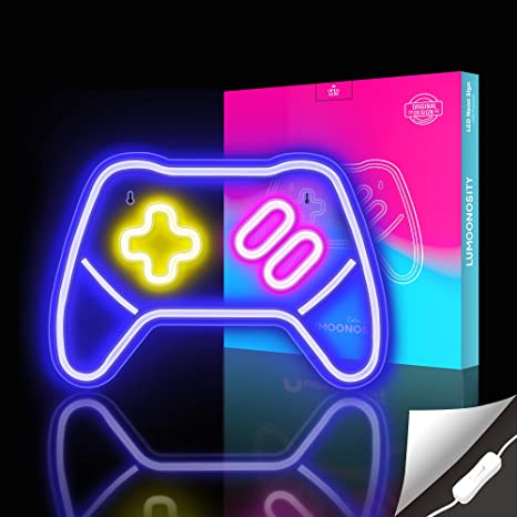 Wanxing Game Controller Neon Borden Gamepad Tiener Jongens Zone Led Borden Voor Muur Slaapkamer Game Room Decor Cool Gaming console