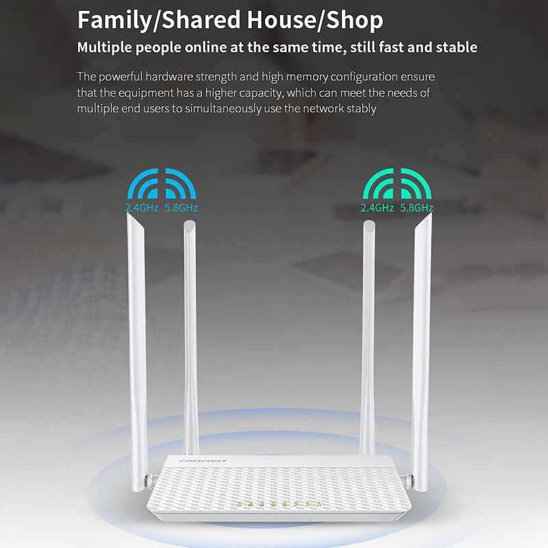 N3 V3 Wireless Router, 1200M Home Through-Wall WiFi High-Speed Smart Dual-Band 5.8 + 2.4G WIFI Router