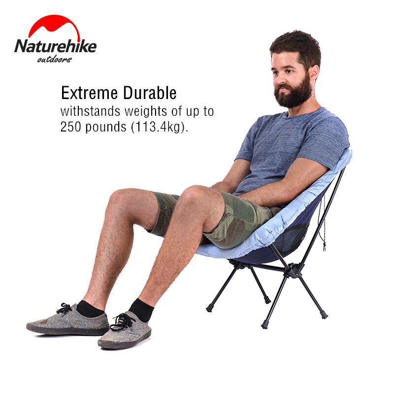 Naturehike leichter, tragbarer und kompakter klappstuhl für picknicks, angeln, Strand und Camping.