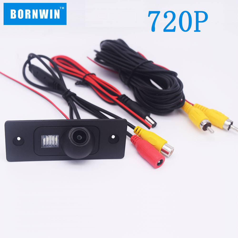 Bornwin-cámara de visión trasera de coche AHD, videocámara impermeable de 1080P, 720P, 170 °, vídeo HD para Porsche Cayenne Volkswagen Tiguan: Naranja