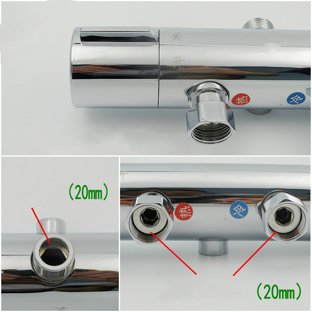 Thermostatische Douche Kraan Mengkraan Kraan Dual Handle Gepolijst