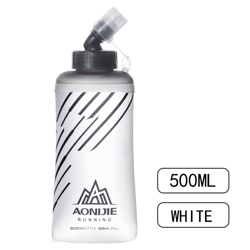 AONIJIE-botella de agua plegable SD21 Frasco blando, 250ml, 420ml, hidratación, vejiga de agua para correr, Maratón, ciclismo, senderismo: 500ml Flask