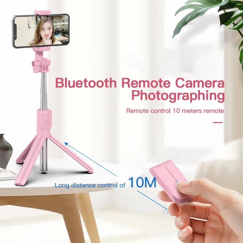 Draadloze Bluetooth Selfie Stok Led Ring Licht Uitschuifbare Handheld Monopod Live Statief Voor Iphone/Android Smart Telefoon