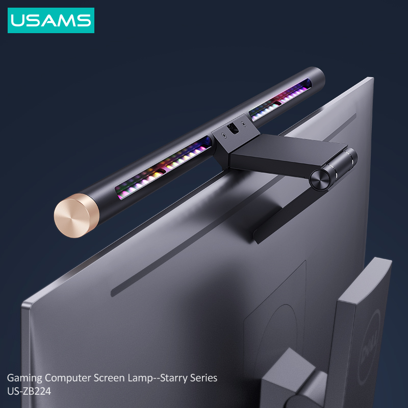 USAMS Gaming LED Computer Screen Light RGB Backlight USB Lights Desktop Lamp Desk Light Hanging Lamps For Office Study Reading