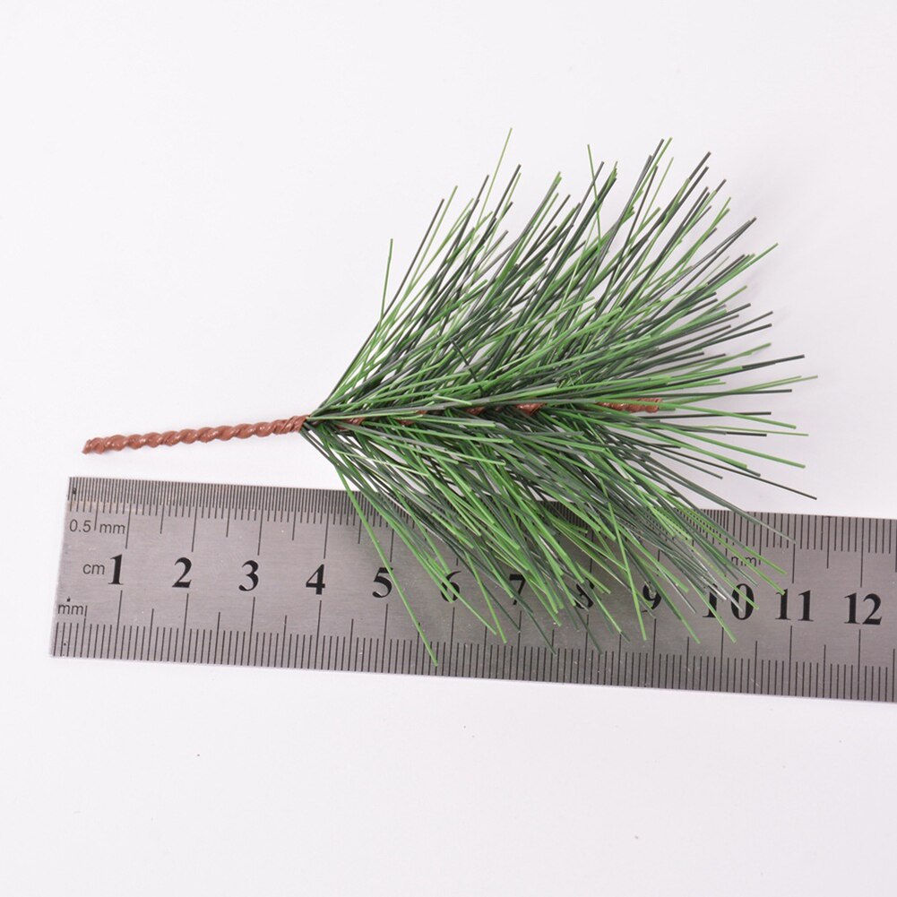10Pcs Artificial Pine Needle Branch Twig Xmas Tree Ornament DIY Flower Decor