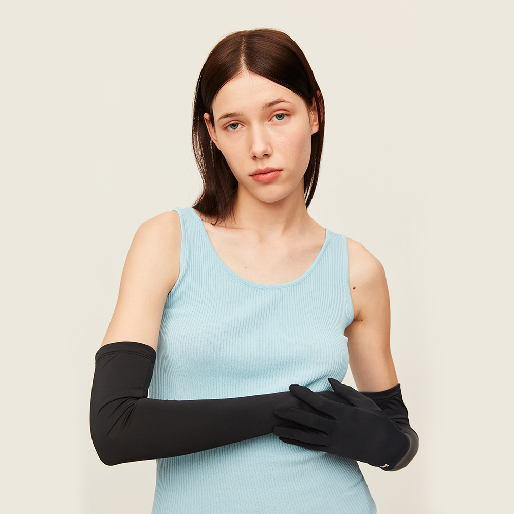 Eiito Long Rubber Gloves - 25-inch Waterproof Elbow Length For Pond And Drain Cleaning, Extra Long Sleeve Full Arm For Women (Blue, M