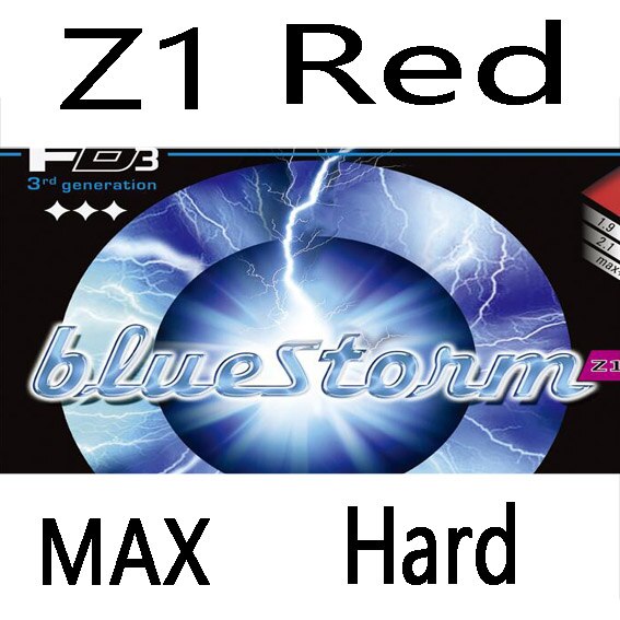 DONIC BLUESTORM (BlueStorm Z1 / Z2 / Z3) Table Tennis Rubber Ping Pong Sponge Tenis De Mesa: Z1 Red MAX Hard