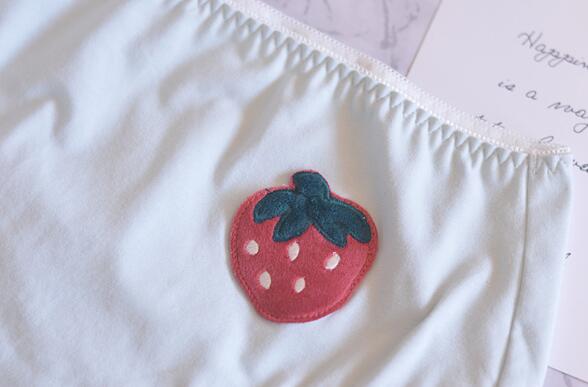 Foto ml  xl 3l lolita kawaii sød æble broderi menstruation sanitær periode lækagefri tampon bomuld trusser underw