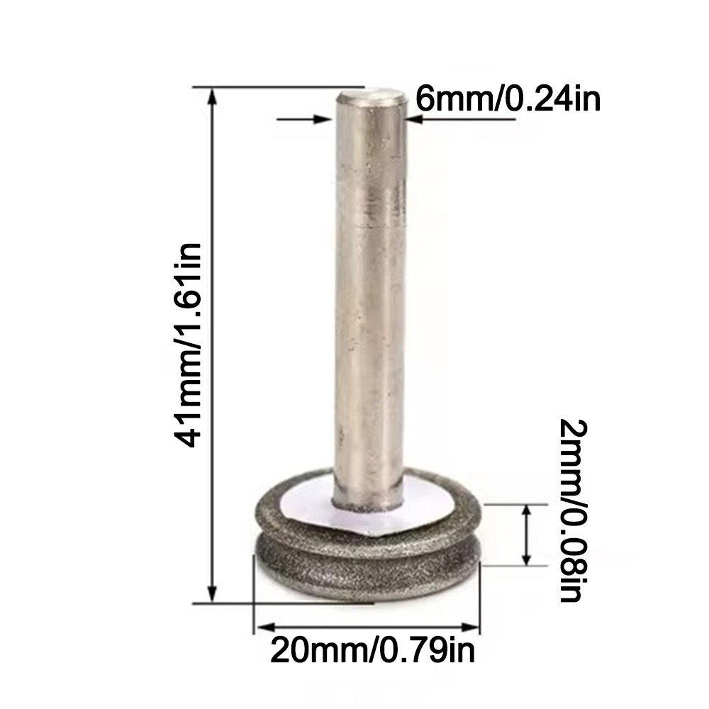 2–12 mm konkave Diamant-Schleifscheibe, Glas, runder Grat, Bohrer, Schaftdurchmesser 6 mm, Schärfen, rotierendes Schleifwerkzeug: Indigo