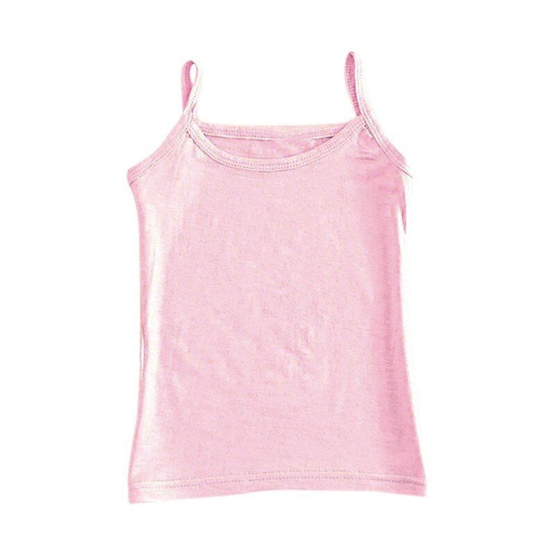 Kids Girls Summer Vest Cotton Solid Camisole Singlet Girls Undershirts Teenager Tank Children Tops Clothings: P / 5