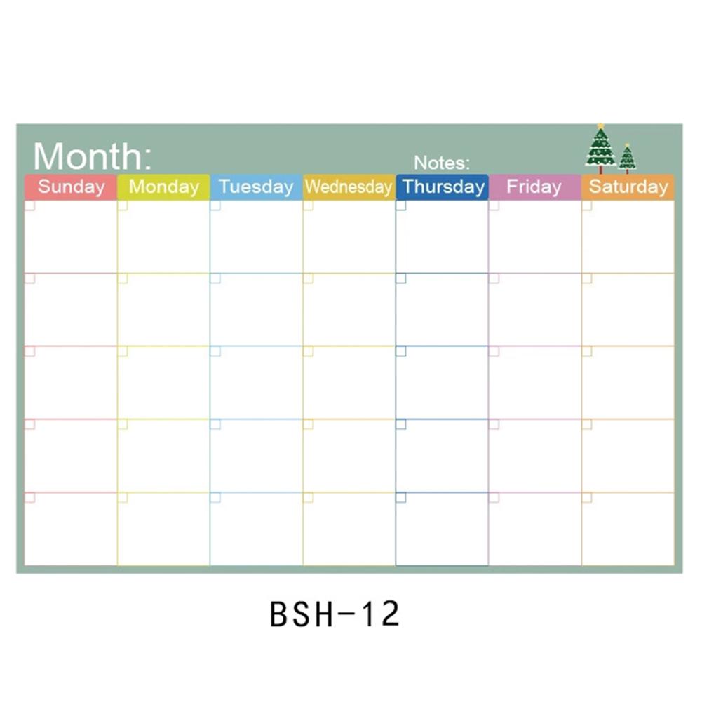 Herschrijfbare koelkaststicker thuis innovatieve magnetische kalender familie reis schema  a3 zachte magnetische droog uitwisbare planner berichten: Bsh 12