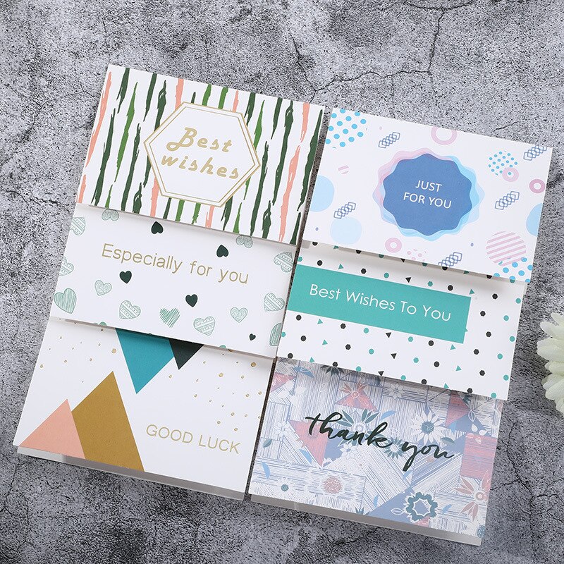 6pcs 3D Festival Greeting Card Christmas Business Blessing Greeting Card Birthday Wedding Thank You 6X8 Inch Cards: J