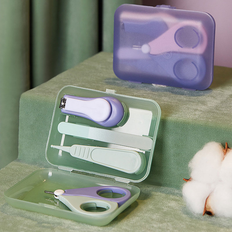 Bærbare baby negleklippere trimmer sæt børn sikker manicure pedicure cutter saks let neglepleje sæt spædbarnsplejeprodukter