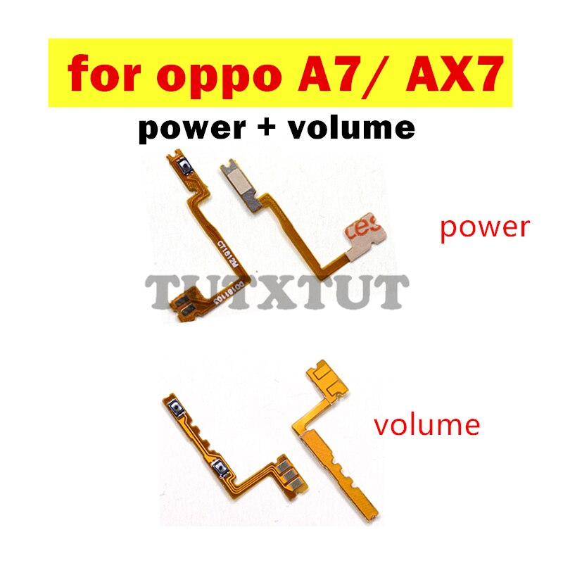 Voor Oppo A7/ Ax7 Power Volume Flex Kabel Op Off Side Knop Switch Flex Kabel Vervanging Reparatie Onderdelen