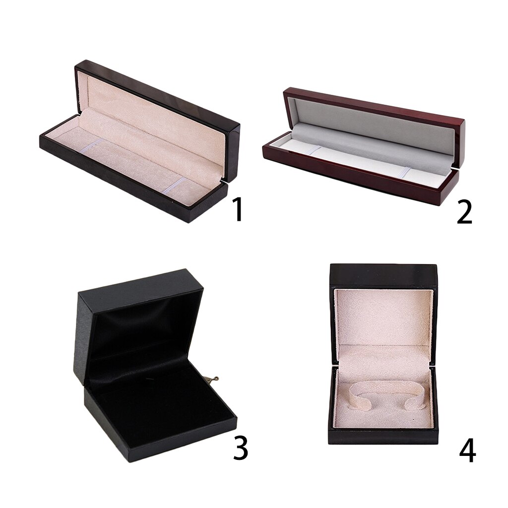 Prachtige Ketting Ketting Armband Sieraden Display Case Opslag Sieraden Box Houten Case Huwelijkscadeau Dozen Voor Vrouwen