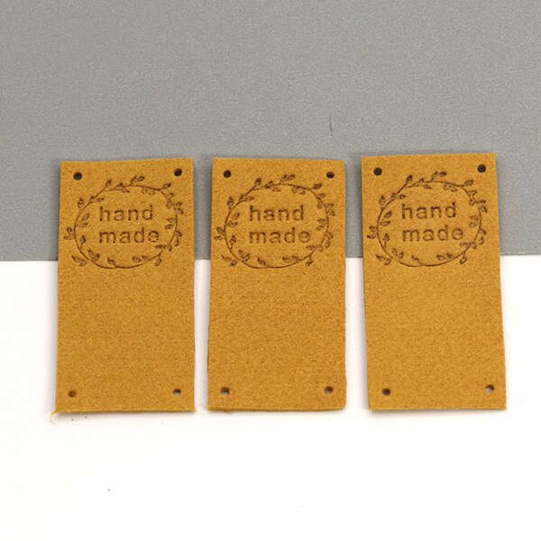 Ręcznie wykonane metka ze skóry wieniec metki dla odzież szyta ręcznie etykiety DIY czapki szalik kosz dodatki robić odzieży 20 sztuk 2.5x5CM: 05