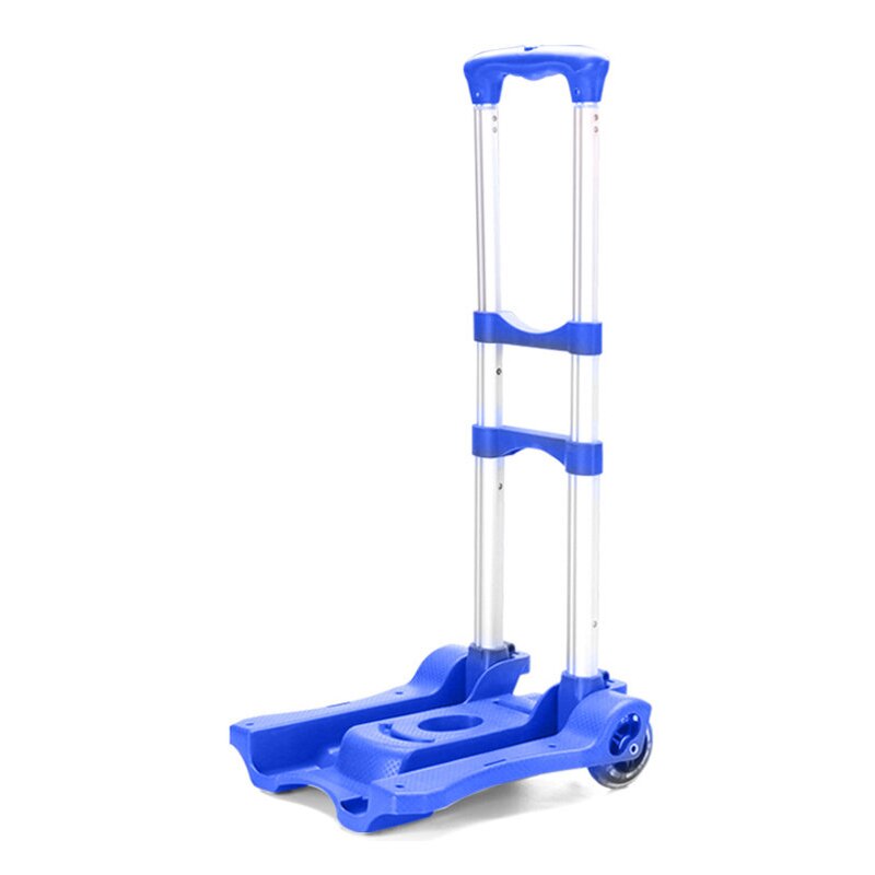 B-LIFE Aluminium Folding Trolley with PU Wheels Solid Construction Utility Cart Compact and Lightweight Portable Fold Up Dolly: Blue