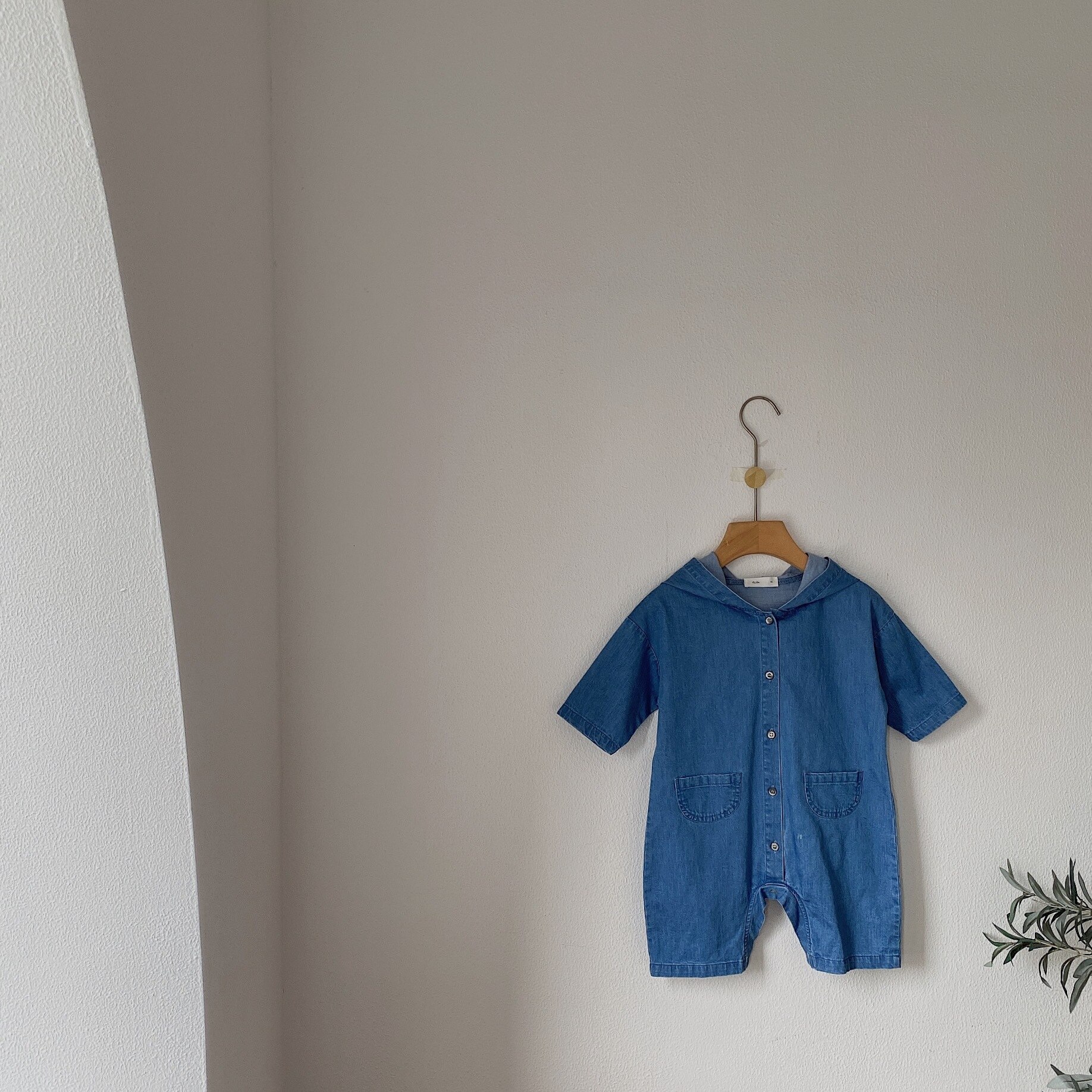 5459 bébé garçon à capuche Denim Outwear à manches longues une pièce vêtements à manches longues Denim vêtements 0-24M enfant en bas âge fille vêtements décontractés