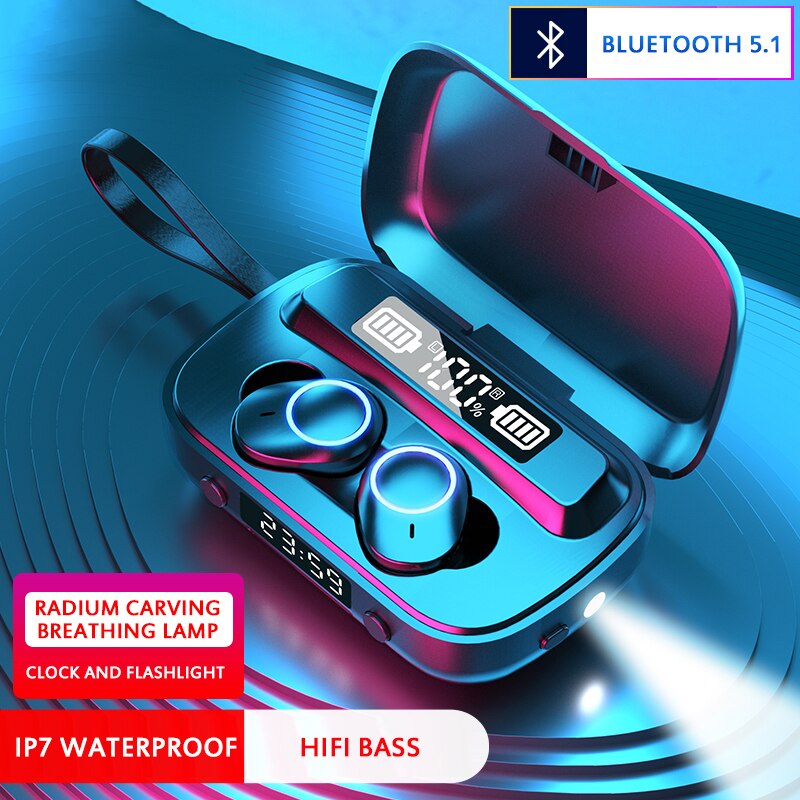 Trucker Wireless Bluetooth 5.1 Earbuds – Dual Mic, Noise Canceling – Earhook – 12hr Talk Time – YYK 525