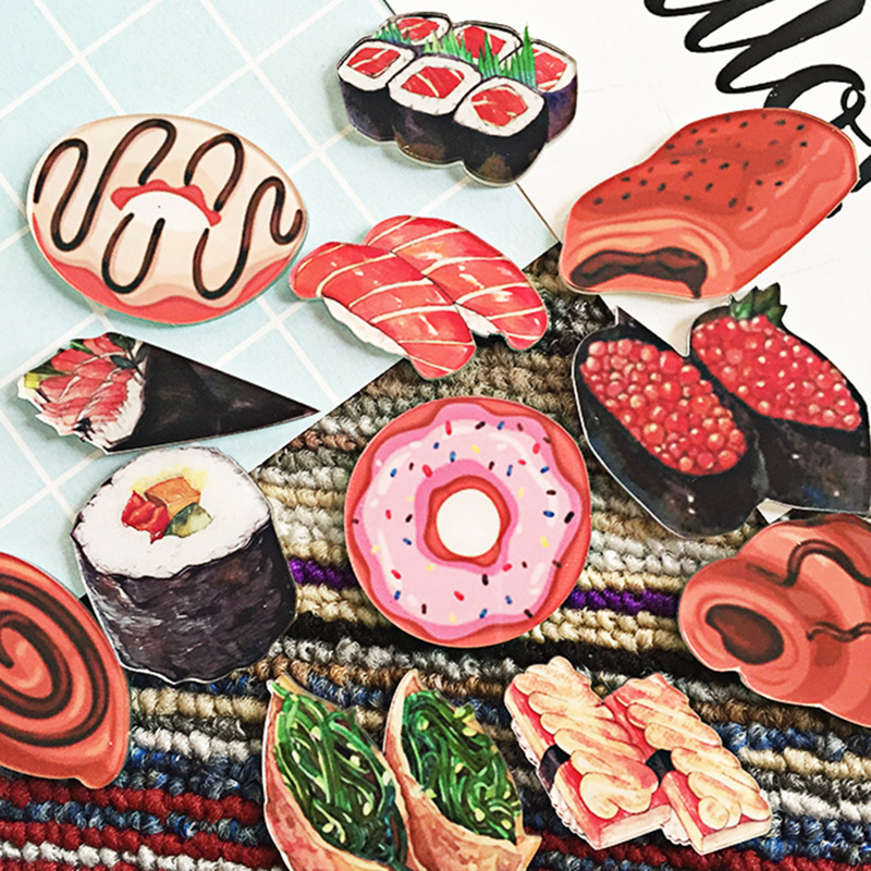 Xinaher 1 Pc Sushi Badges Voor Kleding Acryl Badges Kawaii Pictogrammen Op Rugzak Pin Broche Badge