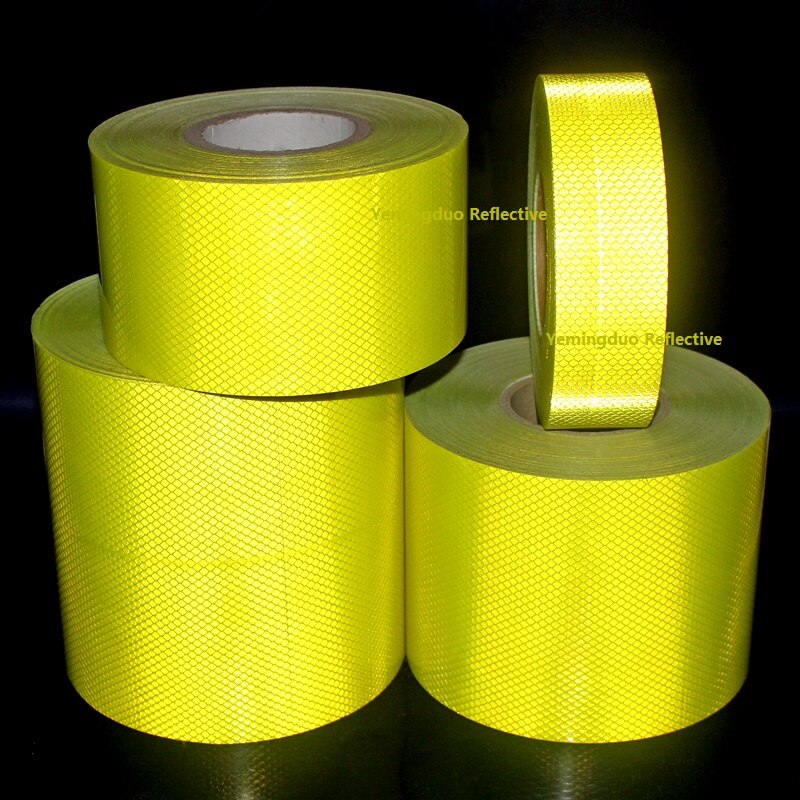 5/10/15/20cm High Visibility Self-adhesive PET Reflective Safety Tape Road Traffic Construction Site Reflective Sign Sticker