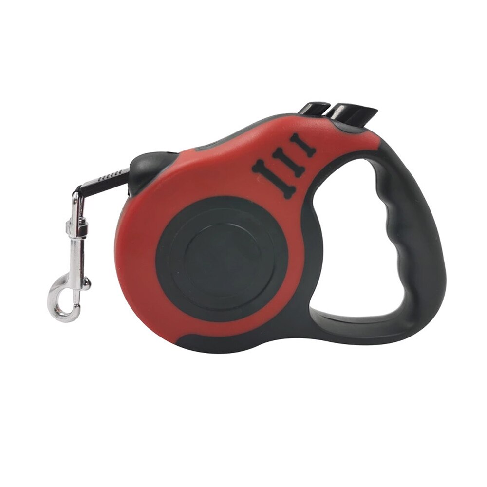 5/3M dauerhaft Hund Leine Automatische Versenkbare Nylon Katze Blei Verlängerung Welpen gehen Laufen Blei Roulette Für Hunde Haustier Liefert: rot / 5m