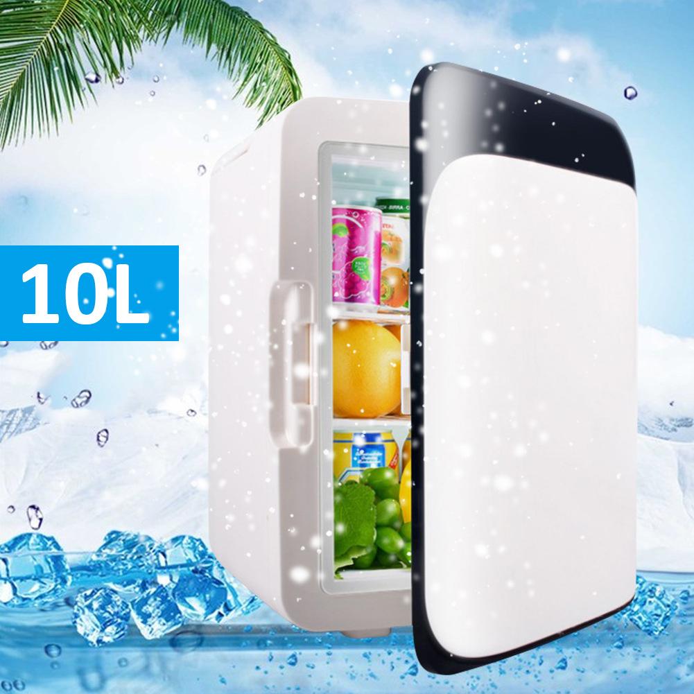 Portable 10L Mini Cooling Warming Refrigerators Fridge Freezer Cooler Travel Warmer For Auto Home Office Outdoor Picnic Travel: Black Car Home