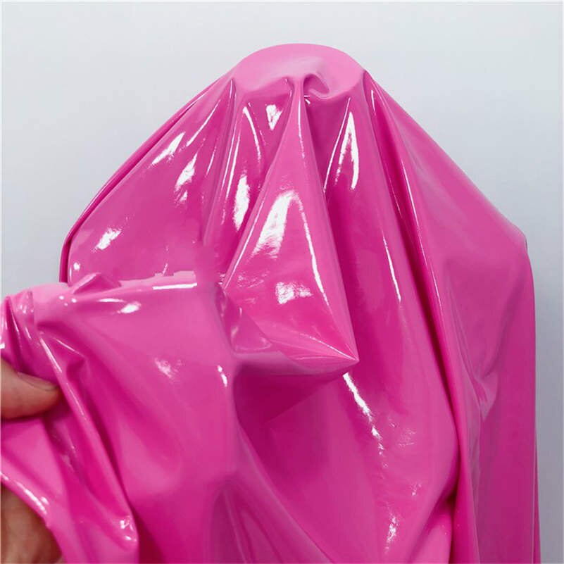 50*145cm skinnende blankt blødt vinyllæderstof elastisk pvc stof materiale til kjolebetræk: 4