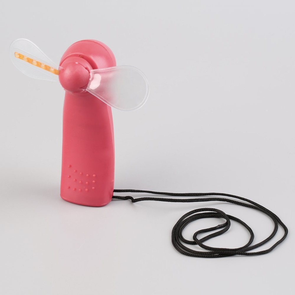Mini Lucht Koele Ventilator Matrix Pocket Cooling Handheld Fan Met LED Licht Lanyard Voor Reizen Emergency Baby Speelgoed Gebruik Batterij