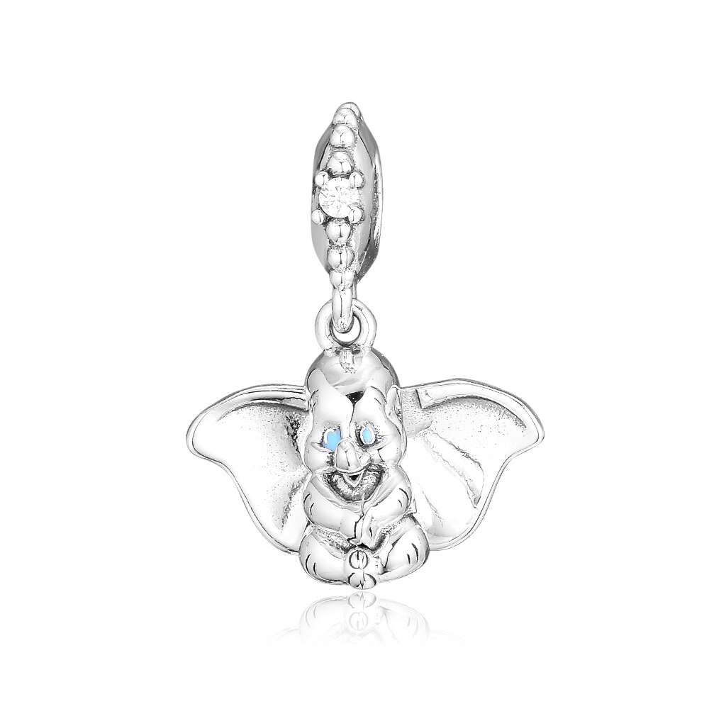 925 sterlingsilver klassisk blå elefant berlock hänge armband pyssel tillbehör hänge: 2347