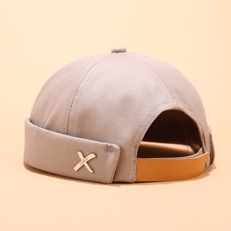 Gorra de Skullcap con letras bordadas para hombres y mujeres, gorra Casual de marinero mecánico sin mangas, Color sólido, Gorro de Invierno para Mujer, gorra de primavera