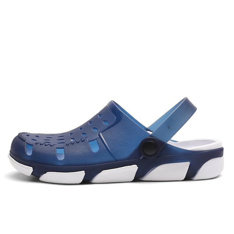 Originele Klassieke Klompen Tuin Slippers Water Schoenen Mannen Zomer Strand Aqua Slipper Outdoor Zwemmen Sandalen Muis Streep Schoenen: Blauw / 8.5