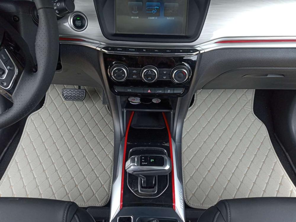 Universele auto vloermatten, auto styling matten voering, geschikt voor alle modellen peugeot 206 207 307 308sw 3008 408 4008 508 rcz: 2 stuks grijs